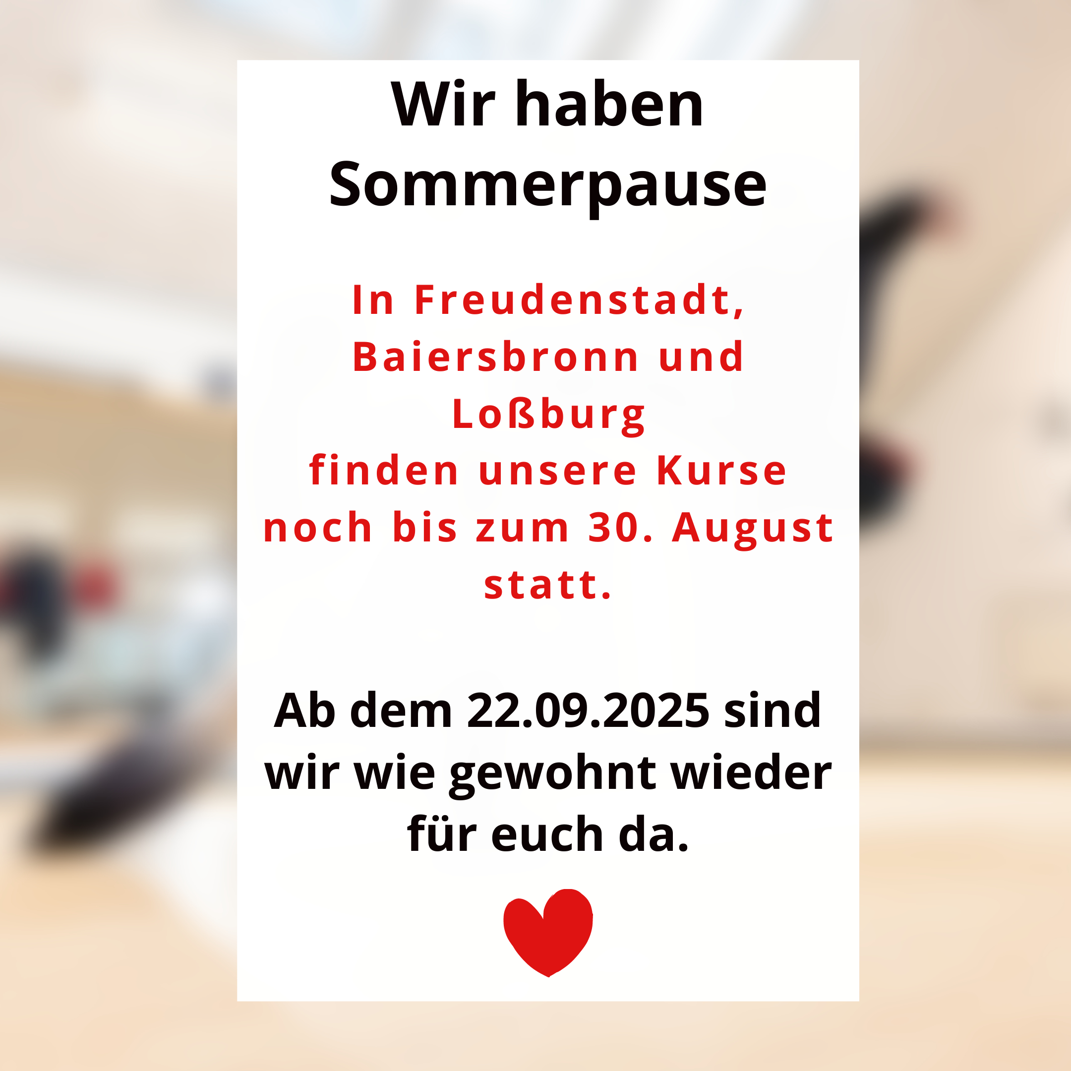 Sommerpause