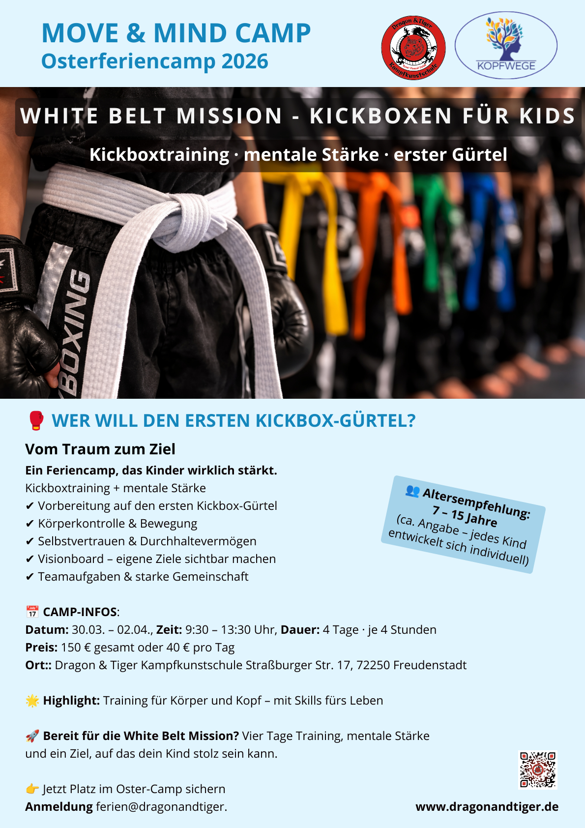 Social Media Osterferien White Belt Mission - Poster A4